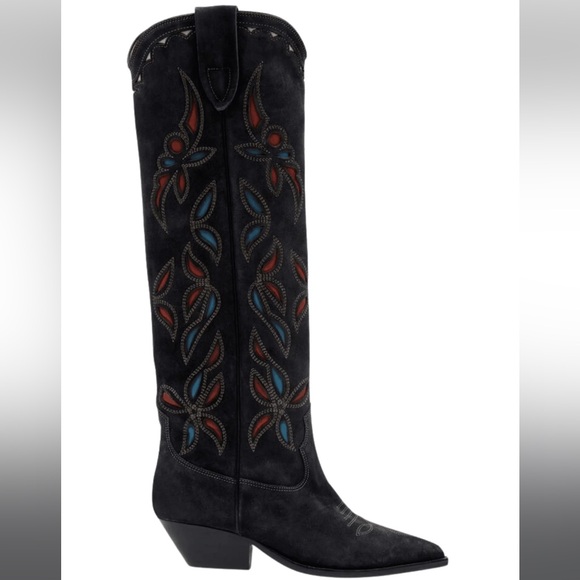 Isabel Marant Denvee Suede Western Boots - Picture 2 of 12